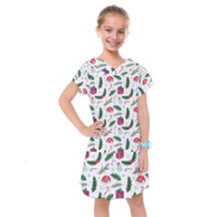 Christmas Background Kids  Drop Waist Dress by Simbadda