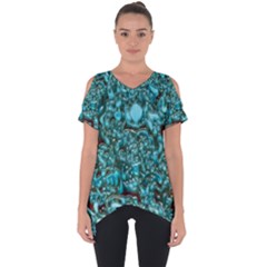 Background Organic Pattern Alie Cut Out Side Drop Tee by Simbadda