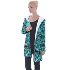 Background Organic Pattern Alie Longline Hooded Cardigan by Simbadda