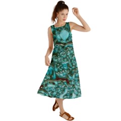 Background Organic Pattern Alie Summer Maxi Dress