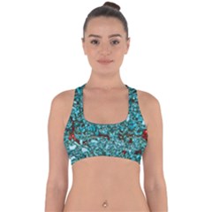 Background Organic Pattern Alie Cross Back Hipster Bikini Top 