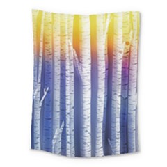 Birch Tree Background Scrapbooking Medium Tapestry by Simbadda