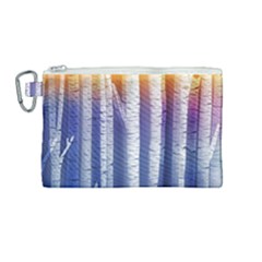 Birch Tree Background Scrapbooking Canvas Cosmetic Bag (medium) by Simbadda