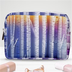 Birch Tree Background Scrapbooking Make Up Pouch (medium) by Simbadda