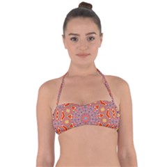 Abstract Art Abstract Background Halter Bandeau Bikini Top by Simbadda