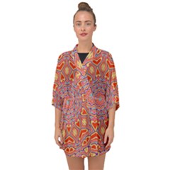 Abstract Art Abstract Background Half Sleeve Chiffon Kimono by Simbadda