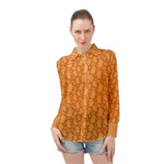 Halloween Background Long Sleeve Chiffon Shirt