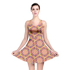 Pattern Decoration Abstract Flower Reversible Skater Dress by Simbadda