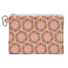 Pattern Decoration Abstract Flower Canvas Cosmetic Bag (xl) by Simbadda