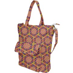 Pattern Decoration Abstract Flower Shoulder Tote Bag by Simbadda