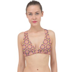 Pattern Decoration Abstract Flower Classic Banded Bikini Top