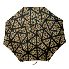 Pattern Stained Glass Triangles Folding Umbrellas by Simbadda