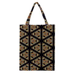 Pattern Stained Glass Triangles Classic Tote Bag by Simbadda