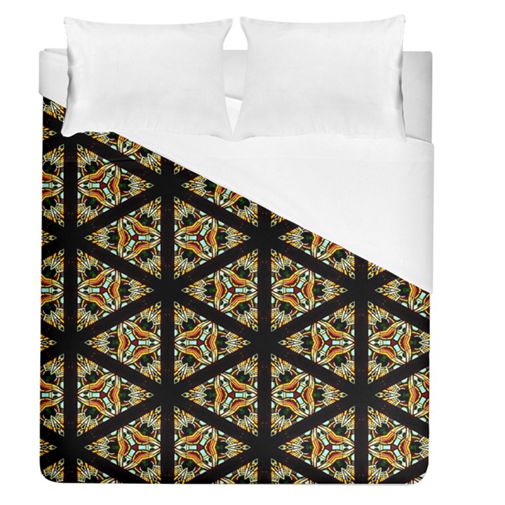 Pattern Stained Glass Triangles Duvet Cover (Queen Size)