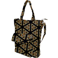 Pattern Stained Glass Triangles Shoulder Tote Bag by Simbadda