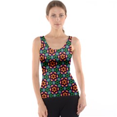 Pattern Texture Seamless Floral Tank Top