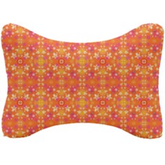  Pattern Abstract Orange Seat Head Rest Cushion by Simbadda