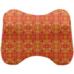  Pattern Abstract Orange Head Support Cushion by Simbadda