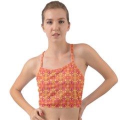  Pattern Abstract Orange Mini Tank Bikini Top by Simbadda