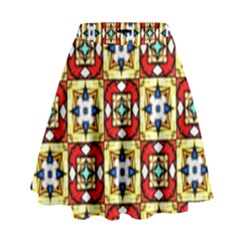 Church Pattern Church Texture High Waist Skirt by Simbadda