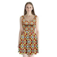 Church Pattern Church Texture Split Back Mini Dress  by Simbadda