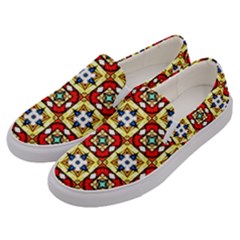 Church Pattern Church Texture Men s Canvas Slip Ons by Simbadda