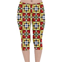 Church Pattern Church Texture Velvet Capri Leggings 