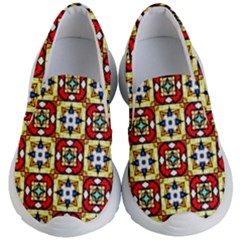 Church Pattern Church Texture Kids  Lightweight Slip Ons by Simbadda