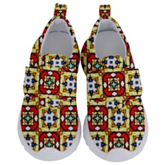 Church Pattern Church Texture Kids  Velcro No Lace Shoes by Simbadda