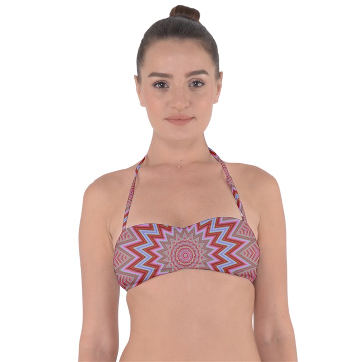 Abstract Art Abstract Background Halter Bandeau Bikini Top