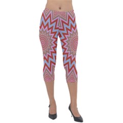 Abstract Art Abstract Background Lightweight Velour Capri Leggings  by Simbadda