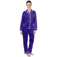 Kaleidoscope Abstract Background Satin Long Sleeve Pyjamas Set by Simbadda