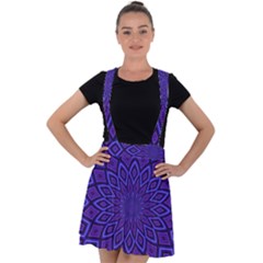 Kaleidoscope Abstract Background Velvet Suspender Skater Skirt