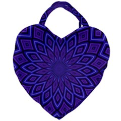 Kaleidoscope Abstract Background Giant Heart Shaped Tote by Simbadda