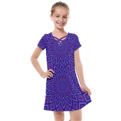 Kaleidoscope Abstract Background Kids  Cross Web Dress