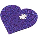 Kaleidoscope Abstract Background Wooden Puzzle Heart View2