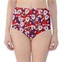 Nicholas Santa Christmas Pattern Classic High-Waist Bikini Bottoms View1