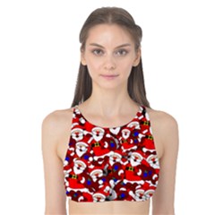 Nicholas Santa Christmas Pattern Tank Bikini Top by Simbadda