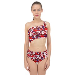 Nicholas Santa Christmas Pattern Spliced Up Two Piece Swimsuit by Simbadda