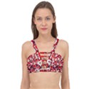 Nicholas Santa Christmas Pattern Cage Up Bikini Top View1