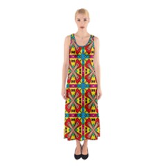 Seamless Pattern Tile Tileable Sleeveless Maxi Dress by Simbadda