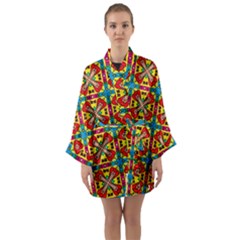 Seamless Pattern Tile Tileable Long Sleeve Satin Kimono by Simbadda