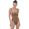 Seamless Pattern Tile Tileable Tie Strap One Piece Swimsuit View1