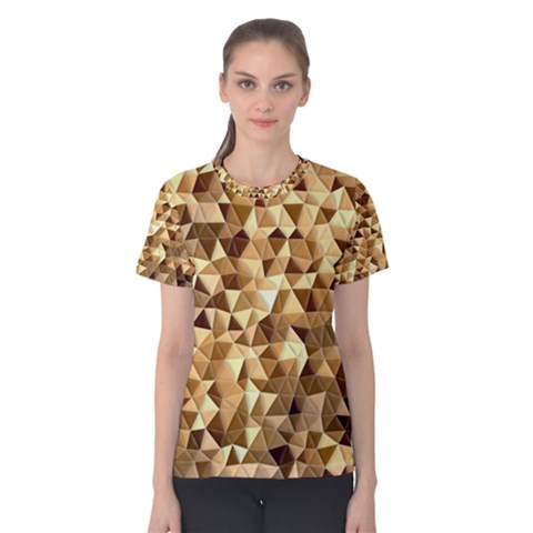 Pattern Fabric Shape Abstract Women s Cotton Tee by Simbadda