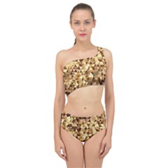 Pattern Fabric Shape Abstract Spliced Up Two Piece Swimsuit