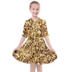 Pattern Fabric Shape Abstract Kids  All Frills Chiffon Dress