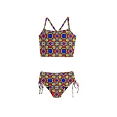 Stained Glass Pattern Texture Girls  Tankini Swimsuit by Simbadda