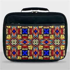 Stained Glass Pattern Texture Lunch Bag by Simbadda