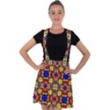 Stained Glass Pattern Texture Velvet Suspender Skater Skirt View1