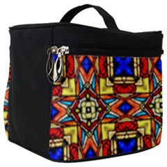 Stained Glass Pattern Texture Make Up Travel Bag (big) by Simbadda